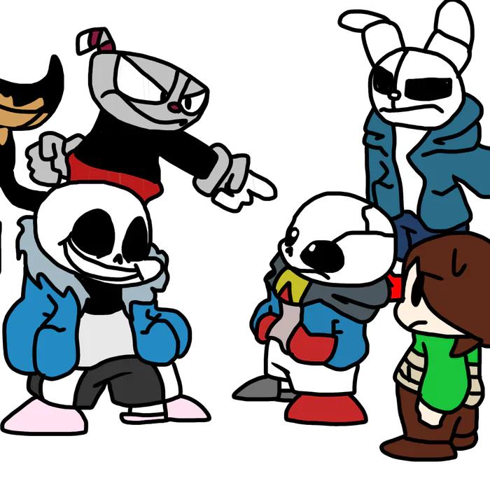 FNF UNDERTALE INDIE CROSS NIGHTMARE Sans remaster art | Essential T-Shirt