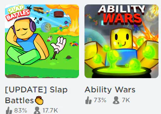 A-420 on Game Jolt: “Slap Battles👏 & Ability Wars play? . Slap