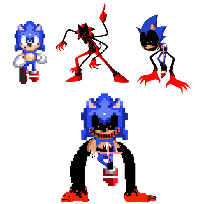 Sonic.EXE redesign, for the spooks + Sprites : r/SonicTheHedgehog