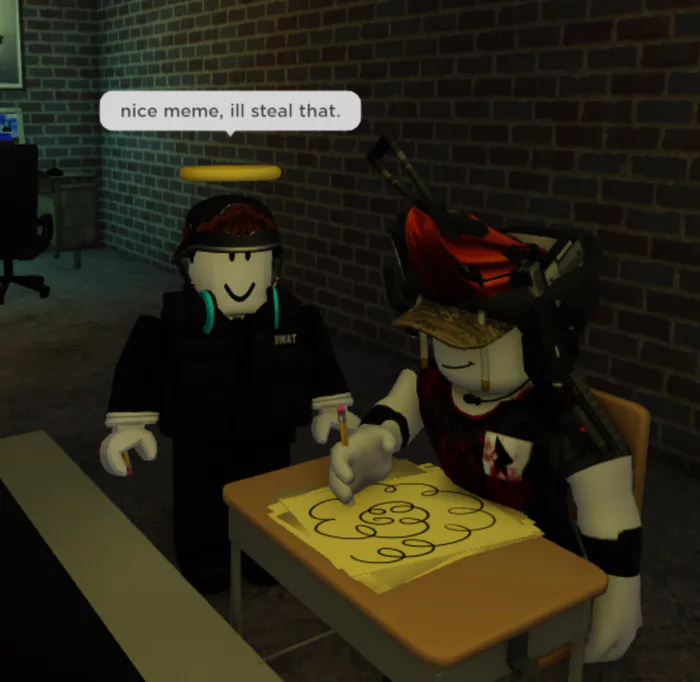 Cursed Roblox meme