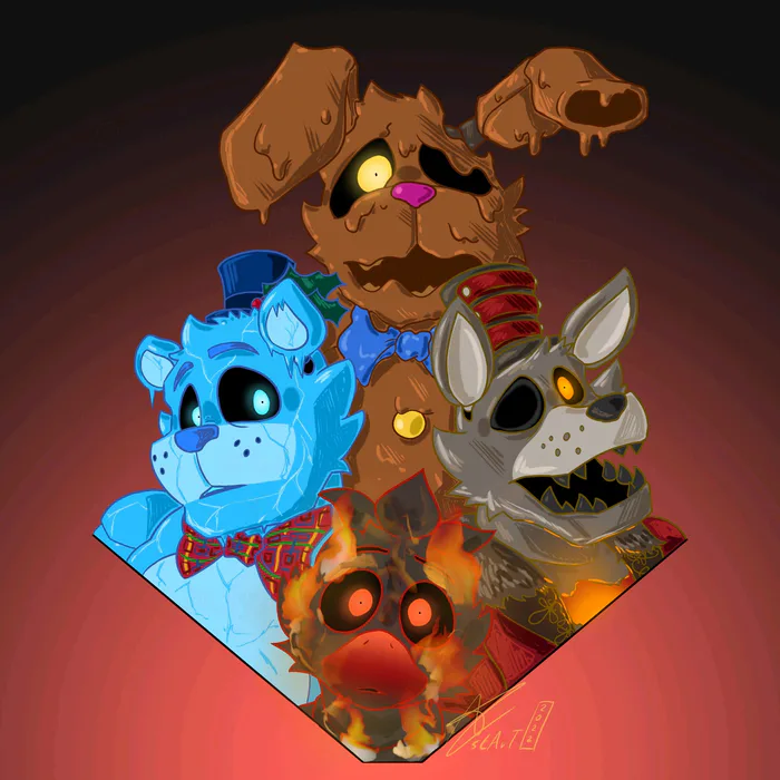 I redid the FNaF banner art for the games + some extra gamejolt ones! -  Update 2! : r/fivenightsatfreddys