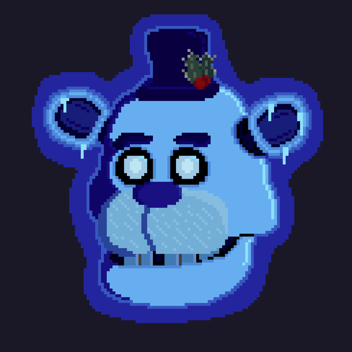 Fnaf 1 freddy head pixel art