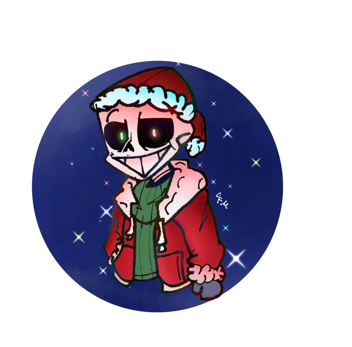 Pixilart - Christmas Dust Sans PFP 🥰 by stxrthvftx