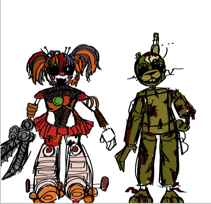 The Versions of the FNAF6 Animatronics for my AU. (Scrap Baby Render by    (everything else official or made by me.) : r/fivenightsatfreddys