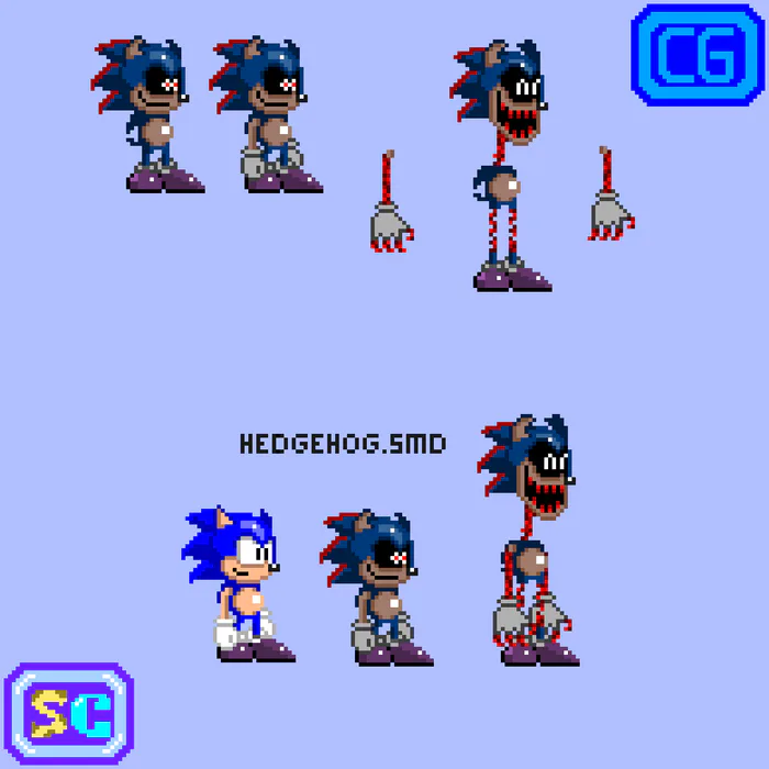 SHARKBITE 🦈 on X: Old majin Sprite sheet I made #sonicexefnf #sonicexe  #art #FNF  / X