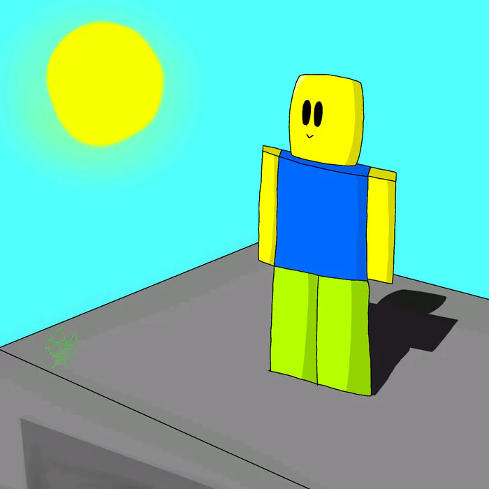 Jereno Lopes on Game Jolt: roblox noob fanart (It is a free illustration,  so you can use it as