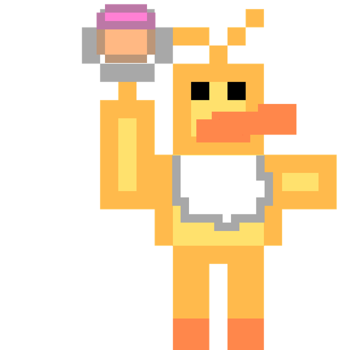 Eight bit toy chica fnaf 3 minigame pixel art