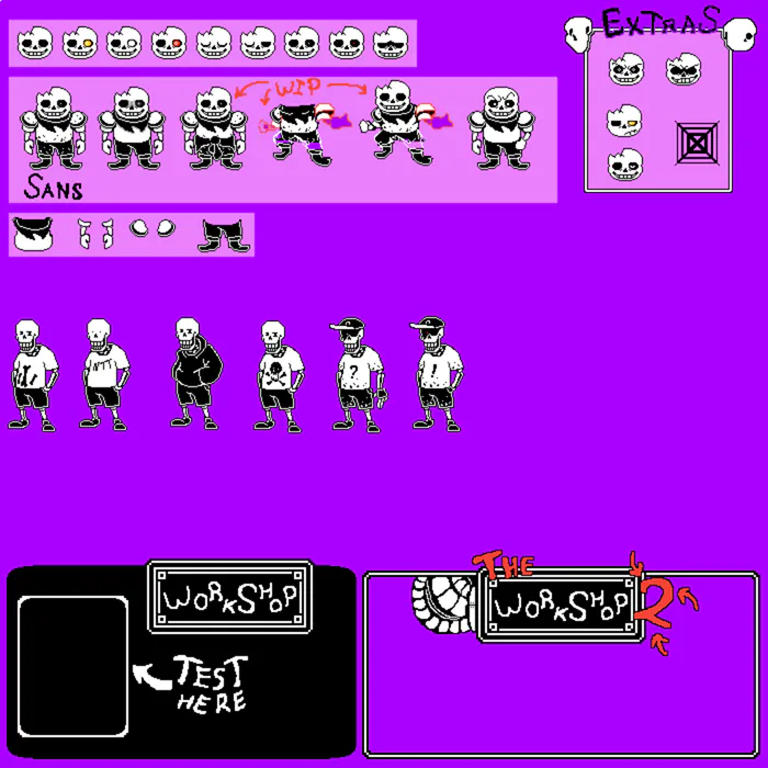 Heres some sprites for a sans fight you are allowed to use them