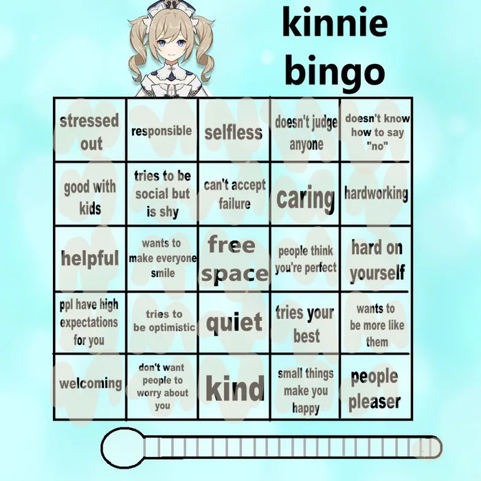 Gacha Bingo (Furina Edition) Bingo Card