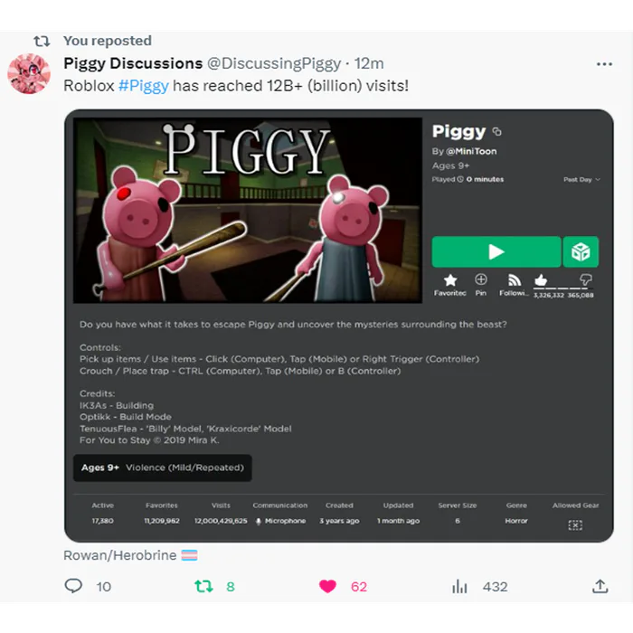 Hot posts in Piggy Announcements - Piggy Community on Game Jolt