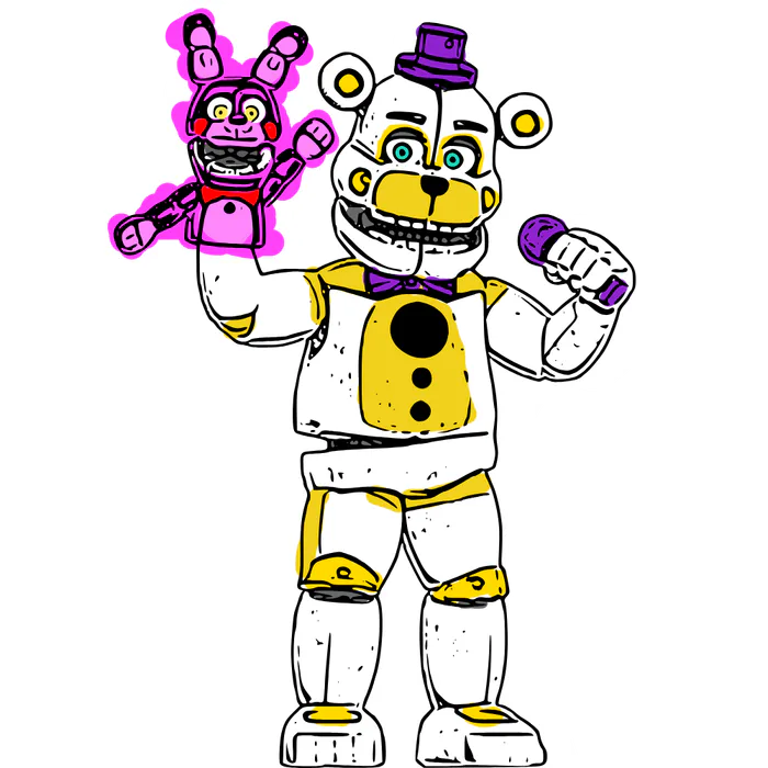 Shadow Freddy REACTS to Your FAN ART with Funtime Freddy 