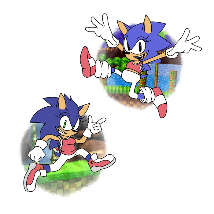 Bonk_Animates on Game Jolt: Art Weeklies - 10/19/2023 Theme Chosen - Sonic  Made With - Kleki I