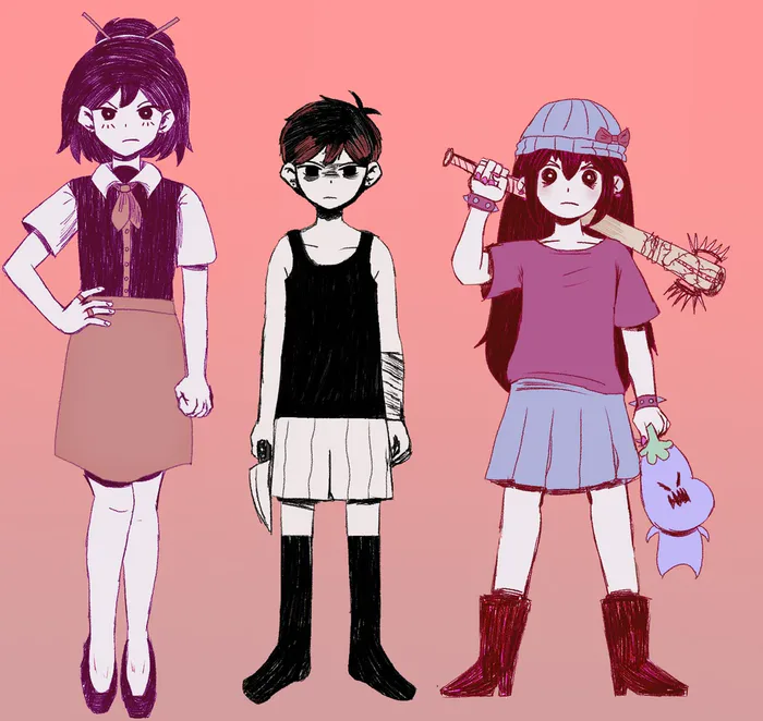 Omori and Basil Genderbent