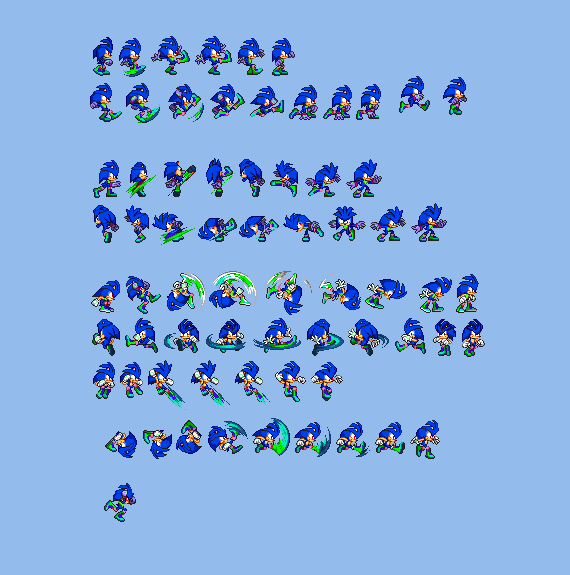 sonic, 1 6 bits color, sprite 2 d, game maker