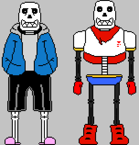 Undertale Sans And Papyrus, Pixel Art Maker