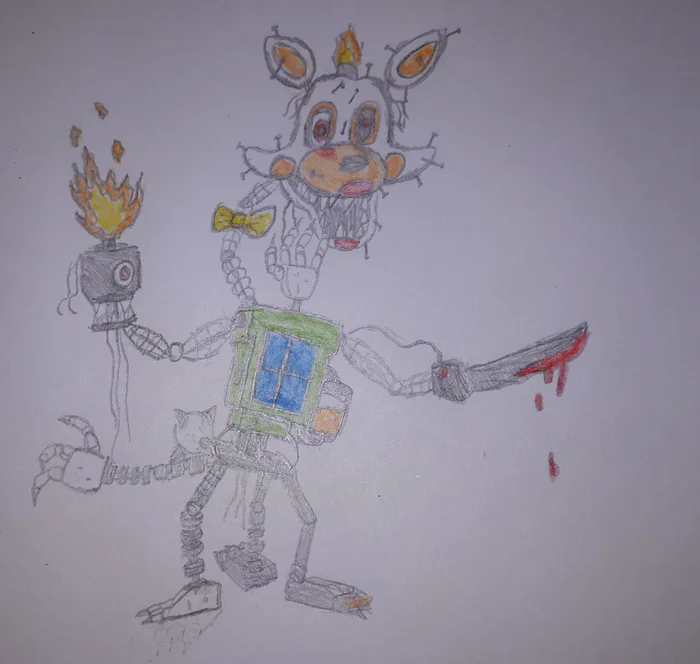 Havn't drawn fnaf in a year! I need to fix that. Have a Lolbit! :  r/fivenightsatfreddys