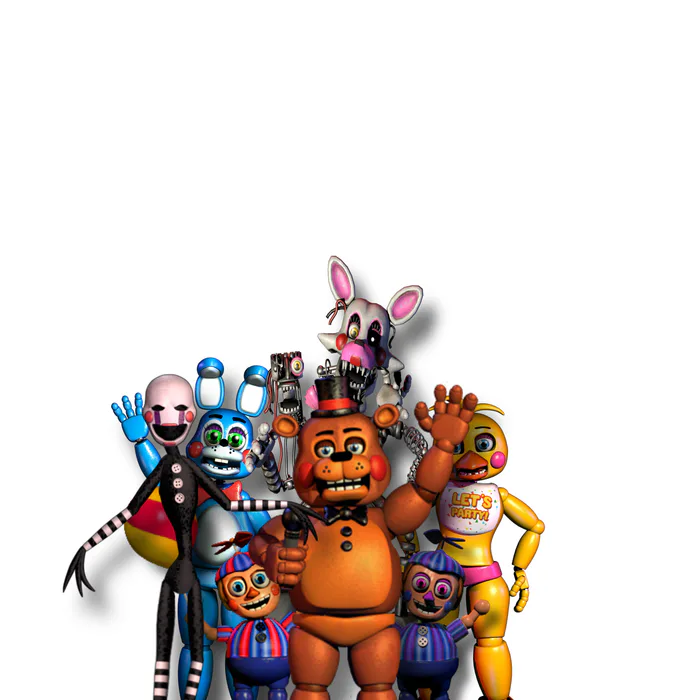 All Of The Animatronics from FNAF 2 and behind😁❤