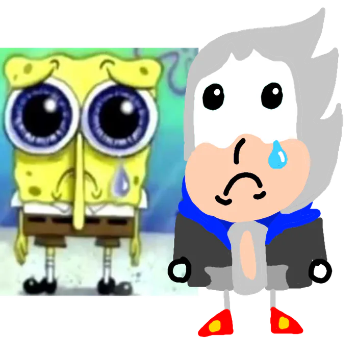 Crying And Sad SpongeBob Meme Template 