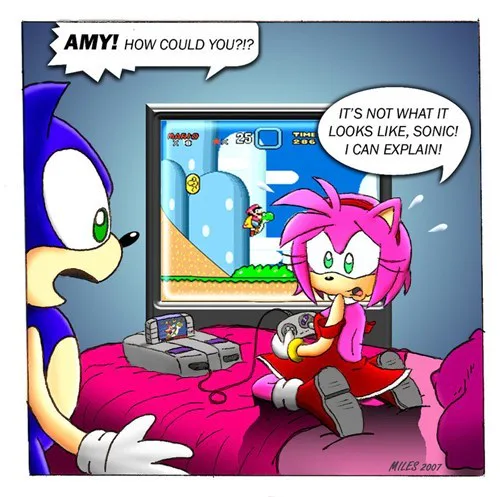 Funni Purpl Shad on Game Jolt: W FOR SONIC 🔥 #comics #sonic #amy #funny  #lmao #meme