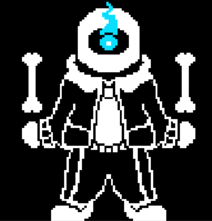 Pixilart - Sans (Battle Sprite) by Nintendo-Fan