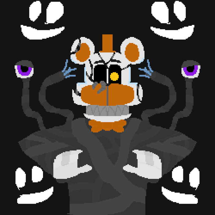 Shadow freddy plush withered pixel art