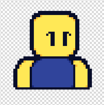 Roblox noob p pixel art