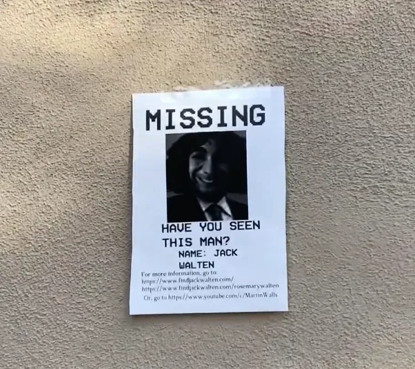 Jack Walten Missing Poster | Poster