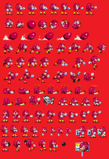 Knuckles The Echidna on Game Jolt: Knuckles NPC Sprites - Sonic 3