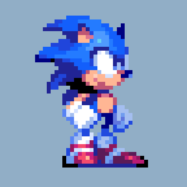 Sonic sprite (Sonic 1 megadrive Minecraft Skin