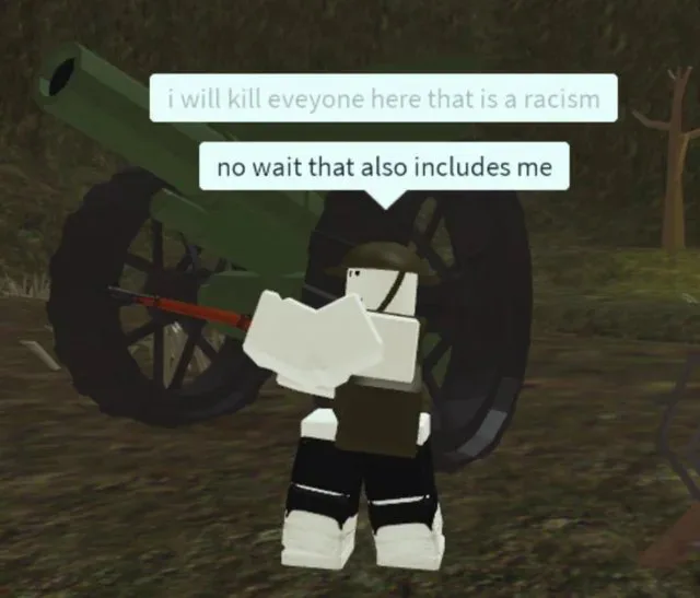 Image tagged in roblox,racist - Imgflip