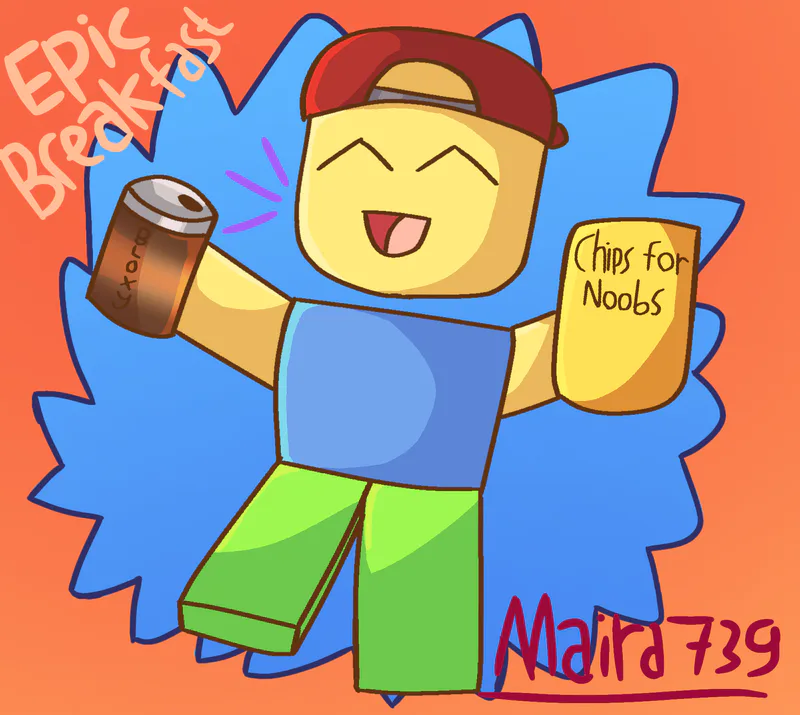 I drew ROBLOX noob with epic face : r/RobloxArt