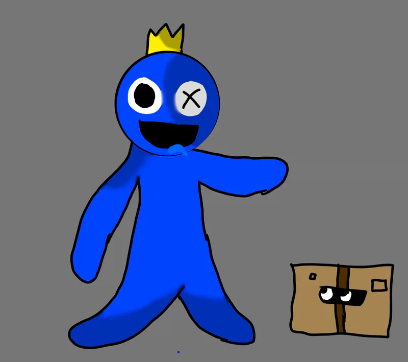 My drawing of blue from Rainbow friends : r/RainbowFriends