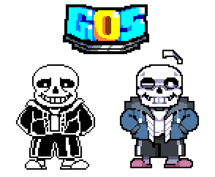 Undertale sans battle sprite V3 by GaurdianOfSkeletons3 on DeviantArt