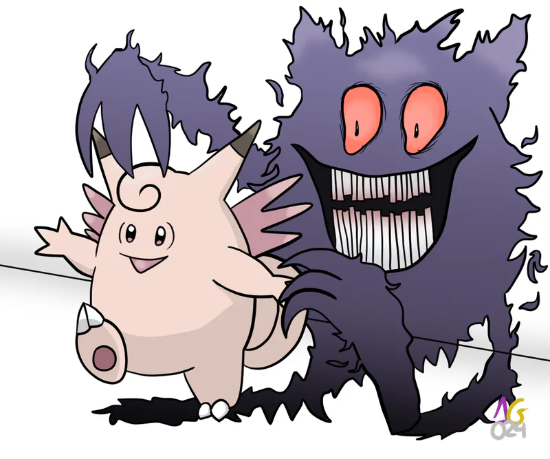 gengar and clefable love