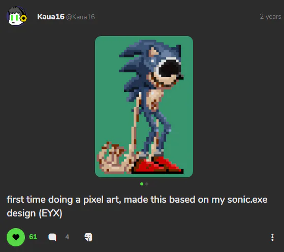 AudioReam on X: This is just an Ordinary Pixel Art of Sonic in