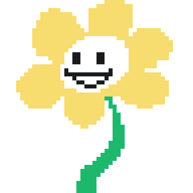 Flowey from Undertale Pixel art