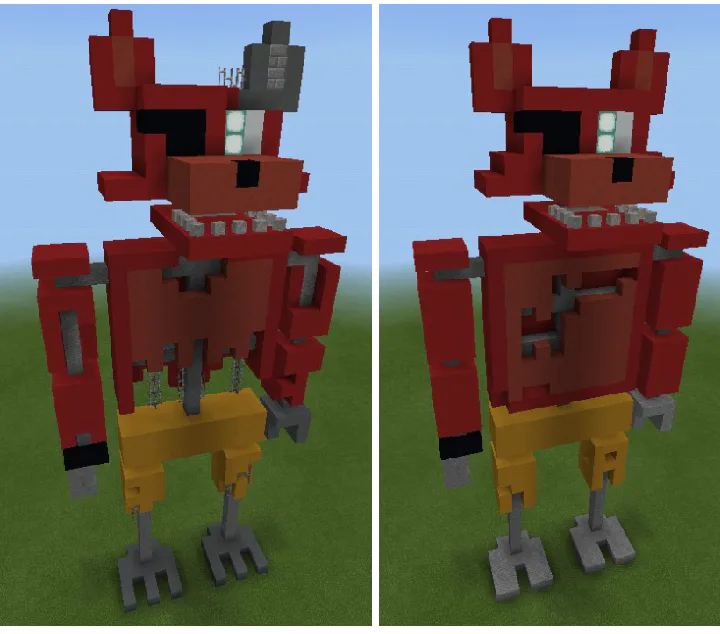 Withered Foxy - Five Nights at Freddy's 2 Minecraft Skin