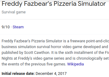 Events, Five Nights at Freddys AR Wiki