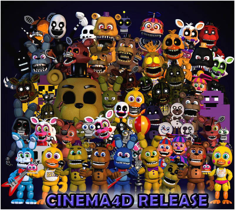 Pizzeria de Five Nights At Freddys -Cinema 4D- Mapa de FNAF C4D 