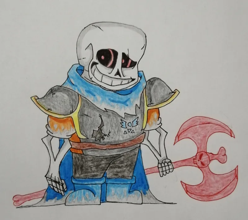 I drew Dust Sans! (for the first time) : r/Undertale
