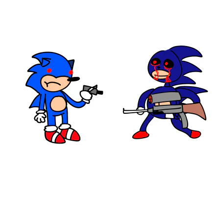 aradido drawings on Game Jolt: Sunky vs sanic