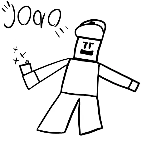 Noob Fight Render from Roblox coloring page