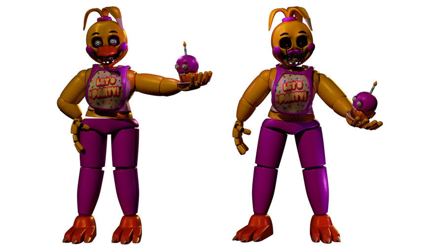 Brass snap Breakdown Toy chica modeling time = 1day (Blender 2.83.1) - Five Nights At Freddy's:  Over Reboot (Official) by Moisdan_582