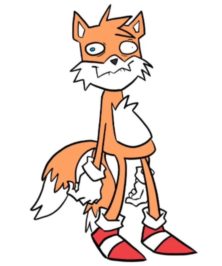 Como desenhar o TAILS EXE FNF 