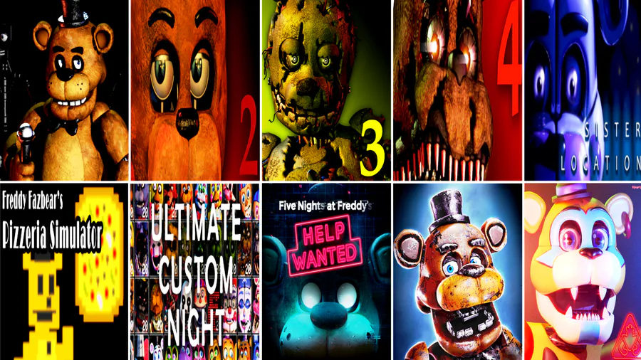 Five Nights at Freddy's VR ALL ANIMATRONICS FNAF 1 2 3 4 5 6 UCN