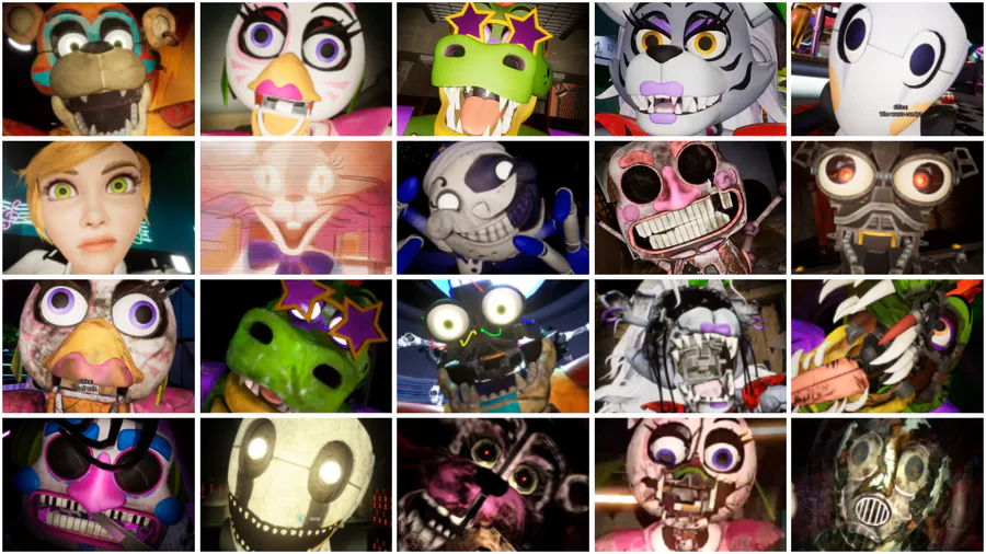 Five Nights at Freddy's: Security Breach teasers collage