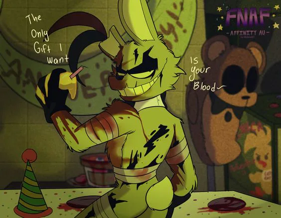 An fan-art I did about how I think could be a Fnaf comic or something like  that (and I also used my stylised withered Freddy model for the image) :  r/fivenightsatfreddys