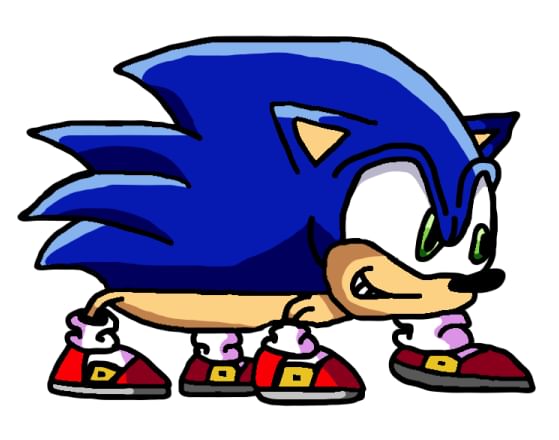 sonic pees on knuckles