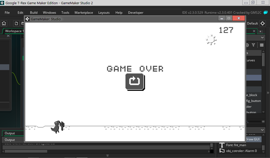 T-Rex Chrome Dino Runner Game (FanGame) by kulmatoff - Play Online - Game  Jolt