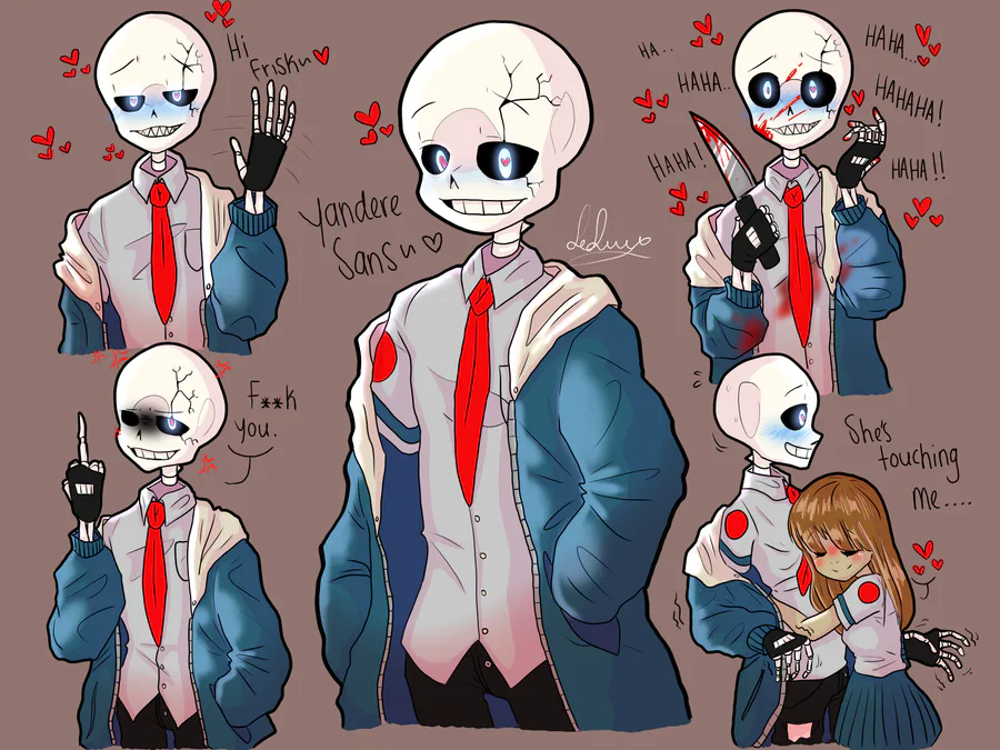 KiwiG(Confused) on Game Jolt: Yanderetale AU - Sans (Was inspired by  Wattpad story) My design for